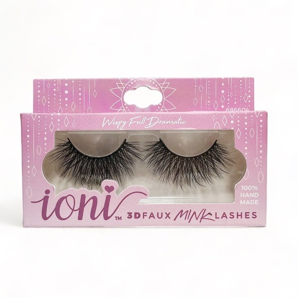 Ioni Wispy Full Dramatic Lashes 686604 3D Faux Mink Falsies Handmade Vegan